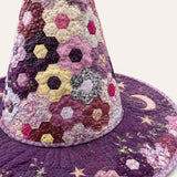 H.PAI Hexagon Patchwork Celestial Handcrafted Quilted Witch Hat