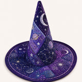 H.PAI Dark Academia CosmicHandcrafted Quilted Witch Hat