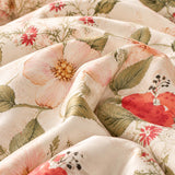 Vintage Floral Botanical Leaves 100% Cotton 3-Piece Duvet Cover Bedding Set