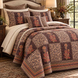 Vintage Folk Floral Paisley Quilted 3-Piece Bedding Set