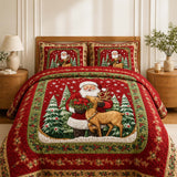 North Pole Express Quilted Bedding Set