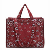 Vintage Bandana Paisley Quilted Tote Bag