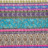 Turquoise Boho Stripe Quilted 3-Piece Bedding Set