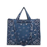 Vintage Bandana Paisley Quilted Tote Bag