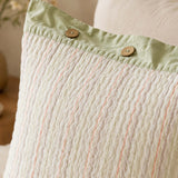 Stripe 100% Cotton Quilted Pillow Sham Set of 2