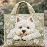 Westie Cute Dog Quilted Tote Bag