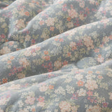 Botanical Floral 100% Cotton 4-Piece Summer Bedding Set – Breathable Cooling Comforter, Flat Sheet & 2 Pillowcases