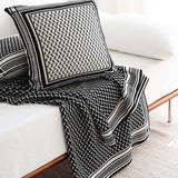 Geometric Knit Throw Blanket & Pillow Cover Set