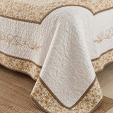 Heritage Tree Embroidered Quilted 3-Piece Bedding Set
