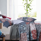Heritage Americana Patchwork Quilted 3-Piece Bedding Set