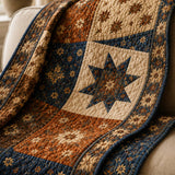 Vintage Patchwork Star Quilted Blanket