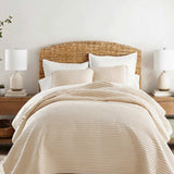 3-Piece Stripe Stitch Quilted Coverlet Set