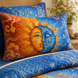 Sun Moon Celestial Dream Quilted 3-Piece Bedding Set