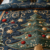Winter Wonderland Pines Quilted Bedding Set