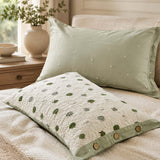 Fruit Pattern 100% Cotton Quilted Pillow Sham Set Of 2