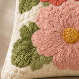 Flower Quilted Pillow Case