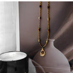 Vintage natural tiger eye necklace