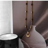 Vintage natural tiger eye necklace