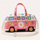 Hippie Peace Quilted Duffle Bag