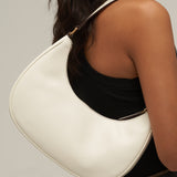 Hpai Crescent Bag In Leather - Ivory