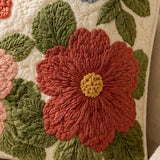Flower Quilted Pillow Case