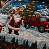 Santa Journey 3‑Piece Quilted Bedding Set