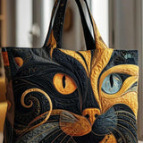 Cat  Quilted Tote Bag
