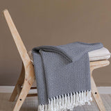 Classic Herringbone Cotton Throw Blanket