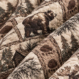 Rustic Bear & Moose Cabin Quilted 3-Piece Bedding Set