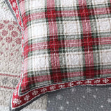 Moose Rustic Cabin 100% Cotton Quilted 3-Piece Bedding Set