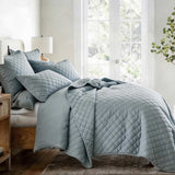 3-Piece Diamond Stitch Quilted Coverlet Set