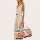 Hippie Peace Quilted Duffle Bag