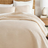 3-Piece Stripe Stitch Quilted Coverlet Set