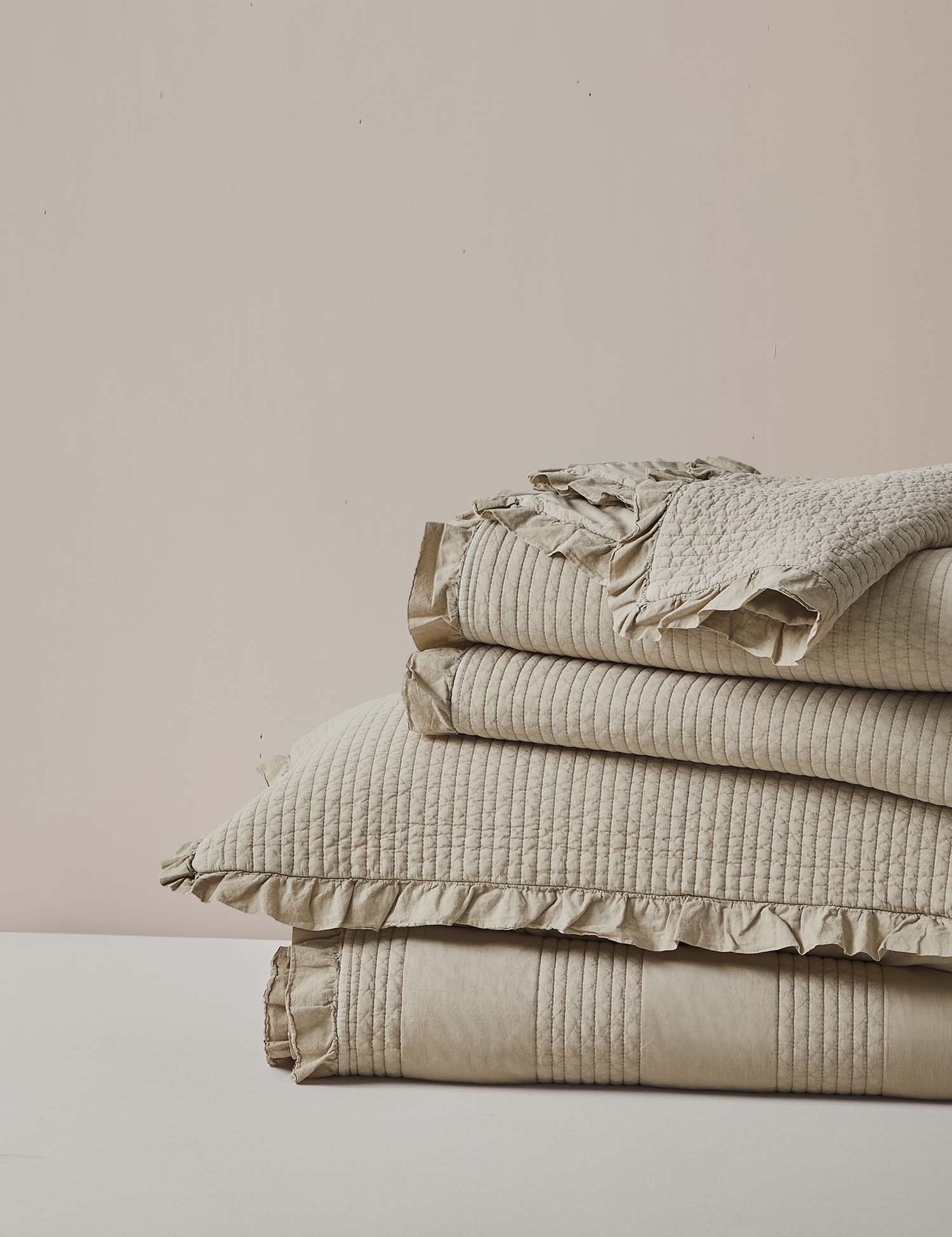 Classic Stripe Quilted 3-Piece Bedding Set