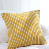 Classic Stripe Knitted Throw Blanket & Pillow Cover Set