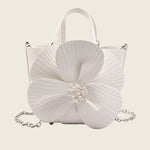 Camellia Flower Bucket Bag Elegant Floral Party Handbag
