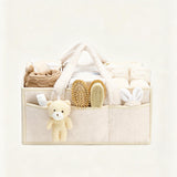Plush Nursery Organizer Tote Bag - Ivory White