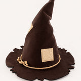 Vintage Brown Witch Hat Handcrafted Halloween Costume Accessory