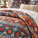 Southwestern Geometric Reversible 100% Cotton Quilted 3-Piece Bedding Set