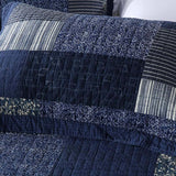 Indigo Heritage Patchwork Quilted 3-Piece Bedding Set