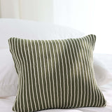 Classic Stripe Knitted Throw Blanket & Pillow Cover Set