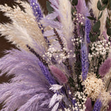 Lavender Purple Pampas Grass Preserved Flower Bouquet - Luxe