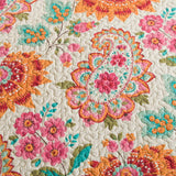 Boho Colorful Paisley Floral Patchwork Quilted 3‑Piece Bedding Set