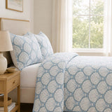 H.PAI Coastal Seashell Breeze Quilted 3-Piece Bedding Set
