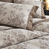 Vintage Botanical Floral Linen Cotton 4-Piece Duvet Cover Set