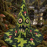 Slime Mushroom Monster Gothic Handcrafted Quilted Witch Hat
