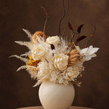 Ivory White Hydrangea Botanical Dried Flower Bouquet