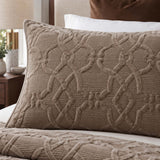 Geometric Velvet Solid Color Quilted 3-Piece Bedding Set
