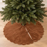 Scalloped Velvet Christmas Tree Skirt