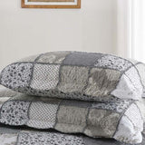 Rose Patchwork Quilted 3-Piece Bedding Set